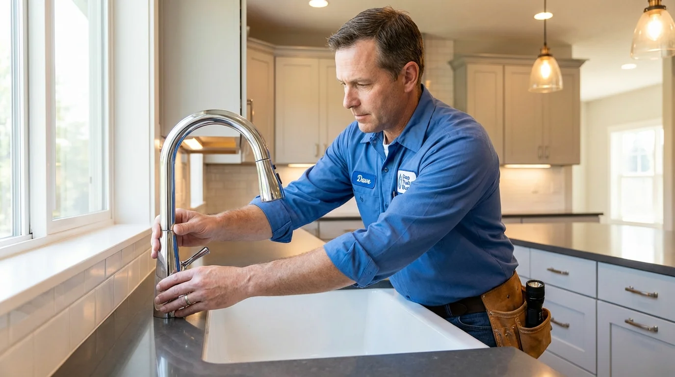 Kitchen faucet installation by Johns Plumbing LLC in Sachse