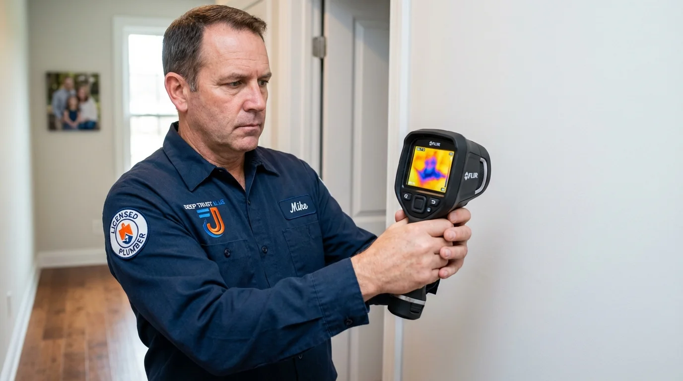 Thermal imaging leak detection by Johns Plumbing LLC in Sachse