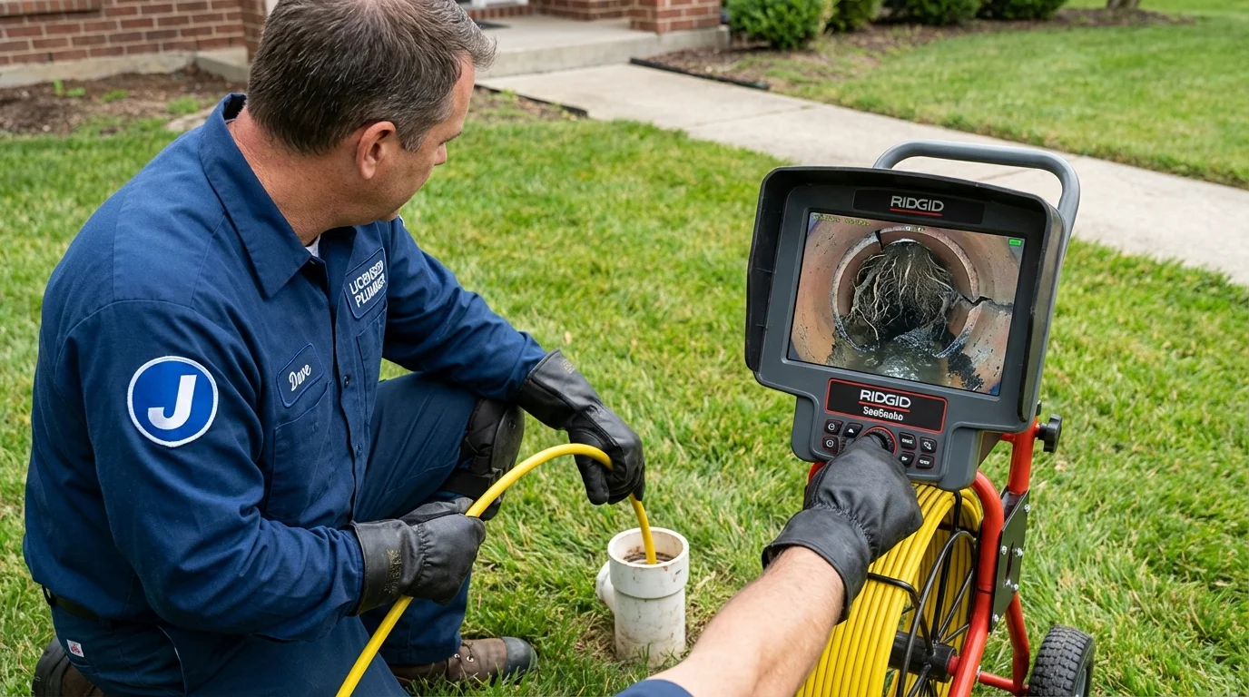 Sewer camera inspection being performed by Johns Plumbing LLC in Sachse